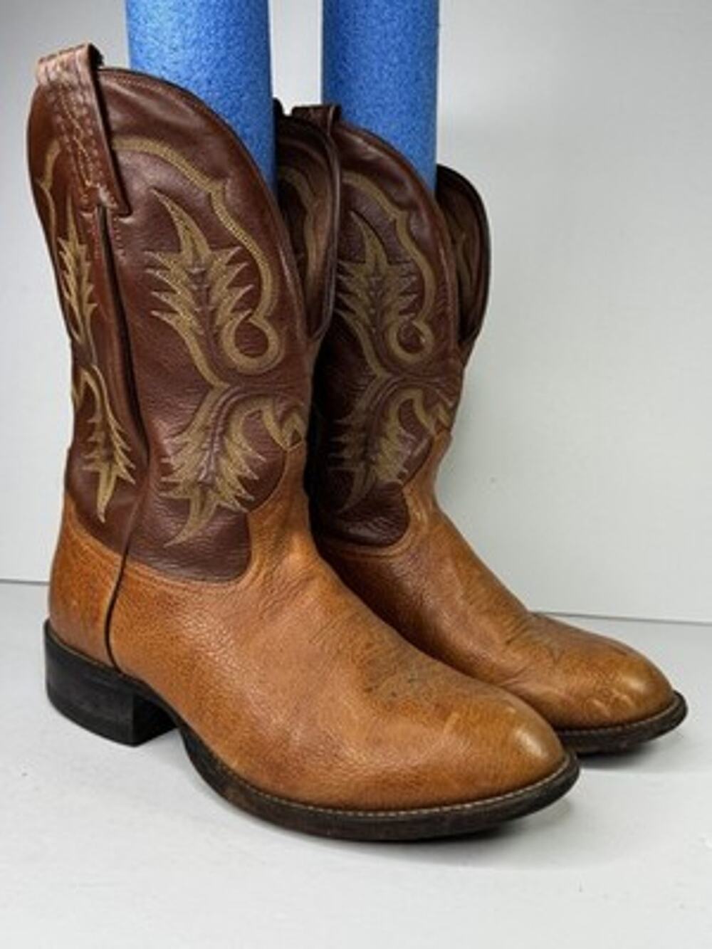 Tony Lama Boots Mens Size 7 EE Brown Leather Western Cowboy Pull On CT2023